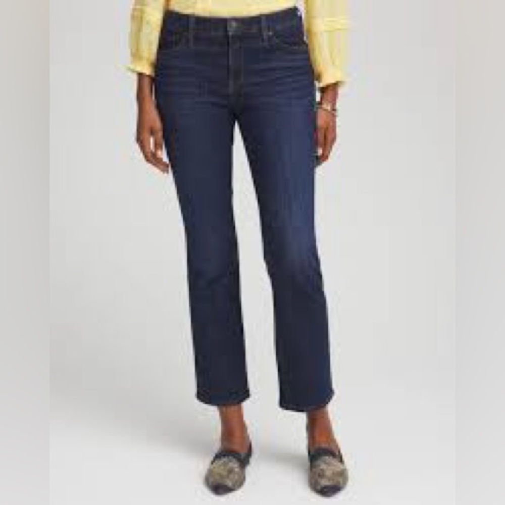 Chico's Deep Blue Girlfriend Slim Jeans. Size 00/4’